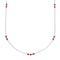 Coral Bead Liquid Sterling Silver Necklace X10236